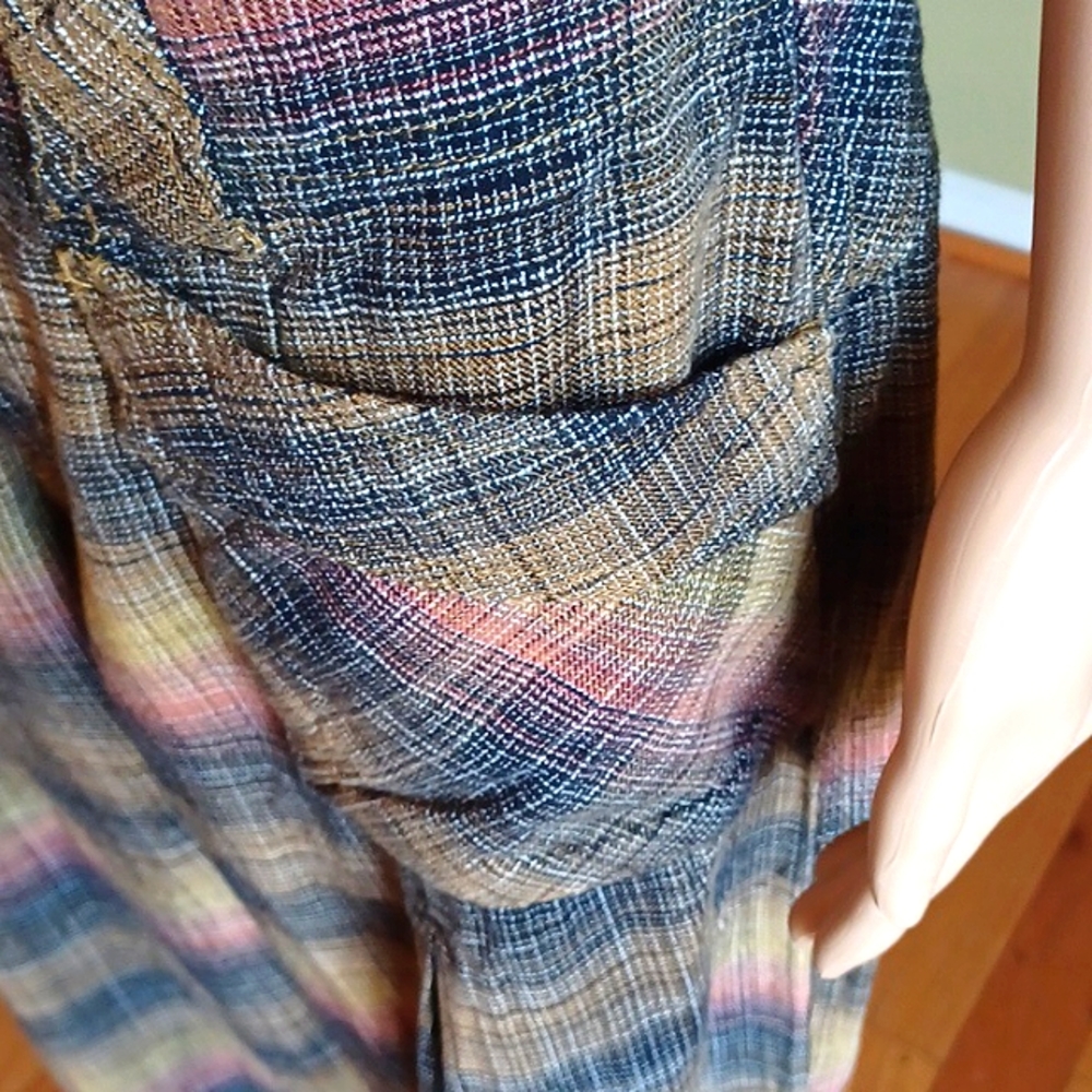 Free People, Plaid Green/Multi Baggy Pant, Size 6 - Picture 6 of 8